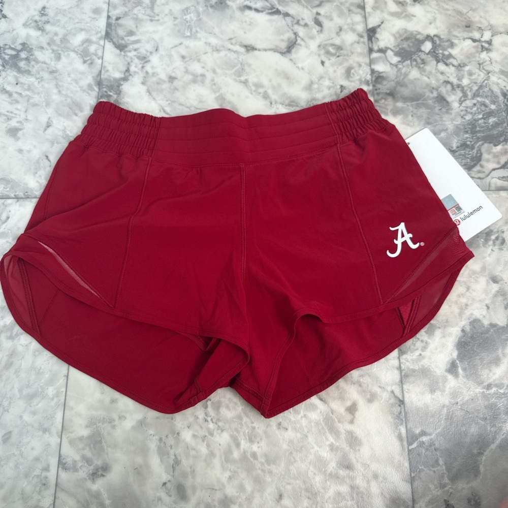 Lululemon Athletica Red Alabama Women's Athletic Shorts
